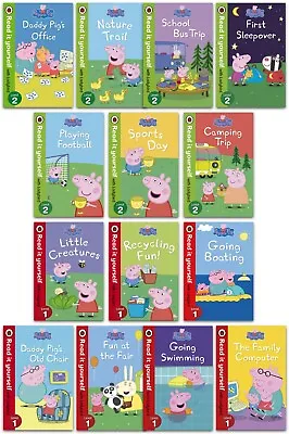 Peppa Pig Read It Yourself With Ladybird Collection 14 Books Set (Level 1-2) • £17.98