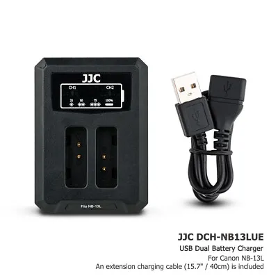 USB Dual Battery Charger Fits NB-13L For Canon G9X G7X G5X SX740 SX730 SX620 HS • $19.79