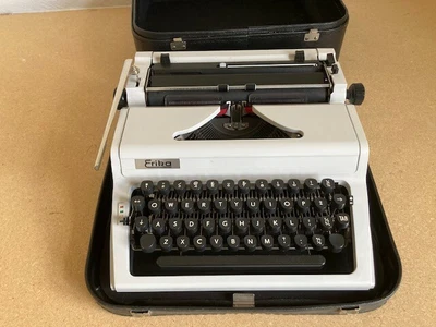 £50 • Buy Erika 105 Portable Vintage Typewriter Fully Working With Ribbon And Case