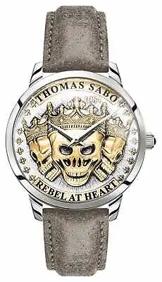 Thomas Sabo | Men's Rebel Spirit 3D Skulls | Gold Dial | WA0356-273-207-42 Watch • $451