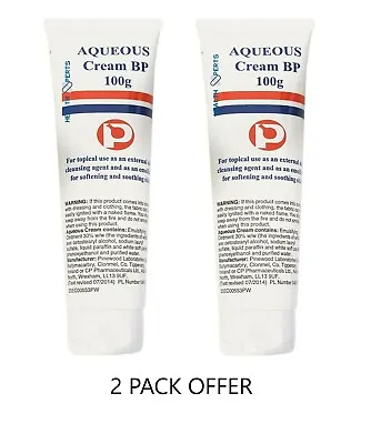 £6.99 • Buy Aqueous Cream BP Relief Dry Skin Moisturiser 100ml X 2 - PINEWOOD