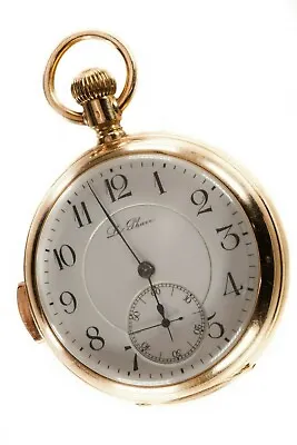 Le Phare 18k Yellow Gold Minute Repeater Open Face Pocket Watch • $12000
