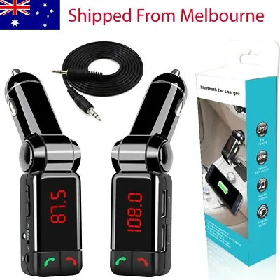 Wireless Car Kit Bluetooth FM Transmitter Car Charger Handsfree MP3 Player USB • $14.99