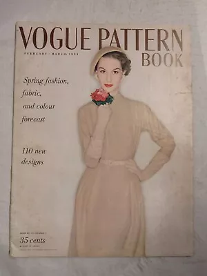 Vogue Pattern Book February March 1953 Fashion Illustration Photography • $19.99