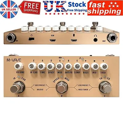 M-VAVE  AC Portable Multifunctional Acoustic Guitar Combined Effect Q1Q9 Q6N0 • £29.99