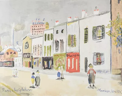 Maurice Utrillo (French 1883-1955) Lithograph Paris Les Gobelins Signed • $2190