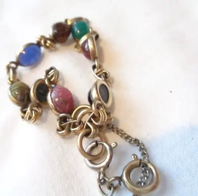 Vintage Jewelry Scarab Bracelet 12kt Gold Filled • $17.77