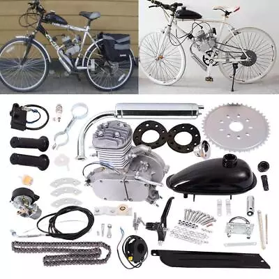 2 Stroke 80cc Bike Cycling Bicycle Motorized  Kit Muffler Petrol Gas • $91.31