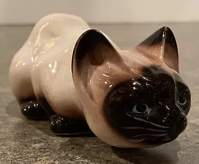 Vintage Enesco Porcelain Siamese Kitty Cat Shelf Sitter Figurine 4 1/2” • $14.99