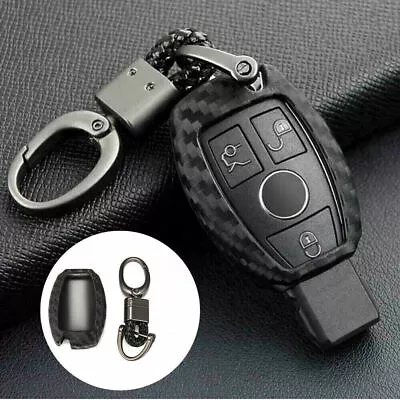 Smart Car Key Case Cover Fits Mercedes-Benz Fob Holder Accessories Carbon Fiber • $4.95