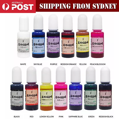 13 Bottle Colors Art Craft Ink Diffusion Epoxy Liquid Dye Resin Pigment Kit NEW • $12.99