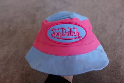 Von Dutch Originals Kustom Made Designer Bucket Hat Pink Blue Skater Streetwear • $30