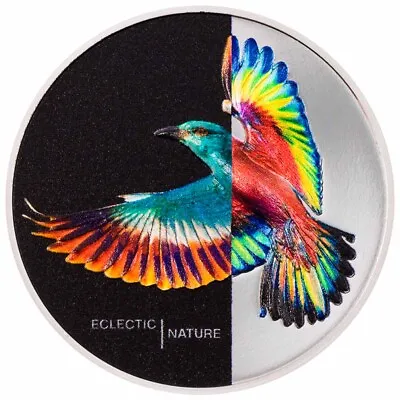 Eclectic Nature Roller Bird 1oz Silver Coloured Proof Coin 1500 Mintage • $320