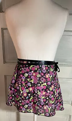 Trienawear Black Floral Adult Wrap Ballet Skirt ~ Size Small • $19.95