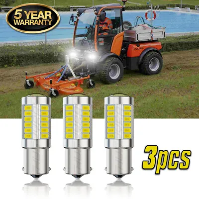 3x SUPER Bright LED For MTD Lawn Tractor Head Light Bulb BA15S 1156 Bulbs Mower • $9.99