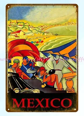 Wall Home Tavern Vintage Repro Mexico Travel Poster Metal Tin Sign • $18.78