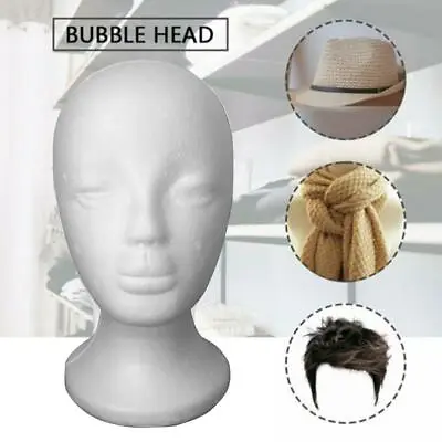 £5.12 • Buy Polystyrene Foam Mannequin Display Head Male & Children Uk Model Dummy Wigs Uk