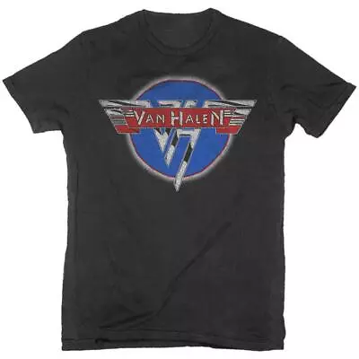 Official Licensed - Van Halen - Chrome Logo T Shirt Metal Rock • £18.99