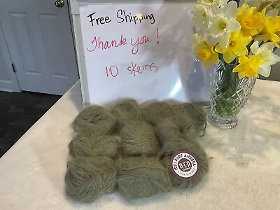 100% Angora Rabbit Hair Vintage Yarn. ACA Supreme . Lot Of 10/100Grams. Khaki. • $100