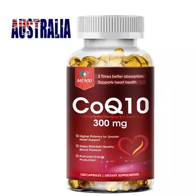 CoQ 10 Coenzyme Q10 Vegan 300mg 120 Capsules Cardiovascular Heart Health Pills • $19.39