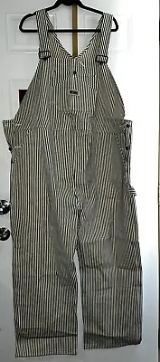 Vtg BIG MAC Bib Denim Overalls Railroad Hickory Stripe Big And Tall 54x30 NWT • $79.99