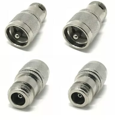 4 X Adaptor's  UHF PL259 Male Plug To N Type Female Socket Pack Of 4 • £11.96