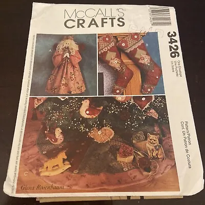 MCCALL'S 3426 CHRISTMAS Tree Skirt Ornaments Stocking Angel Dove Heart Uncut • $2.10