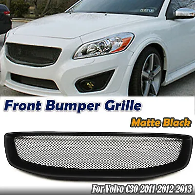 For Volvo C30 2011 2012 2013 Front Bumper Hood Grille Mesh Grill Cover Kit Black • $94.05