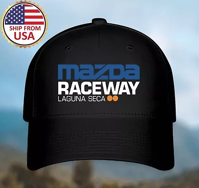 Mazda Raceway Laguna Seca Black Hat Baseball Cap Size S/M And L/XL • $26.99