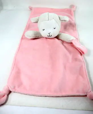 Carters Pink Lamb Lovey Plush Pacifier Holder Rattle Security Blanket 16 X 8  • $12.50