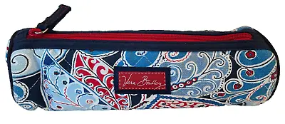 Vera Bradley Seaside Port Roll Makeup Cosmetic Pencil Toiletry Zip Top Case • $28