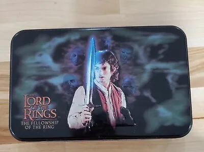 Lord Of The Rings Fellowship Ring Playing Cards Heroes Villains Tin 2001 Empty • £8.64