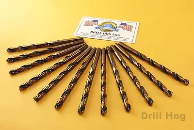 Drill Hog® 1/4  Drill Bit 1/4 HI-Molybdenum M7 HSS Lifetime Warranty 12 Pack • $22.79