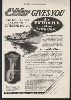 1929 Elto Outboard Motor Engine Boat Sport Prop Evinrude Twin Push St  A21825 • $24.95