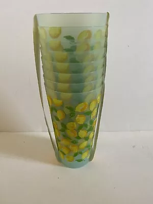 Novogratz 8 Piece Outdoor 32 Oz Tumbler Cups Lemons NEW • $18