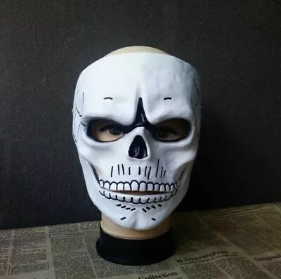 Skull Mask White Day Of The Dead Spectre James Fancy Costume Bond Accessory • £22