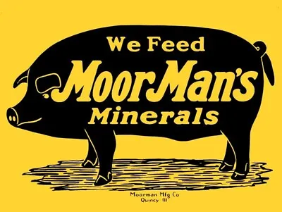 Moor Man's Minerals - Pig/Hog Theme NEW METAL SIGN: 9x12  Free Shipping • $19.88