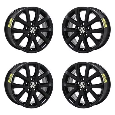 16  Volkswagen Jetta  Gloss Black Wheels Rims Factory Oem 69897 2006-2019 Set • $1166.36