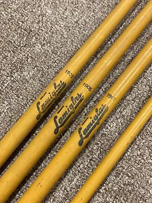 $349.99 • Buy Lot Of 4 Vintage Lamiglas Honey Yellow Fishing Rod Blanks Fly Casting Fiberglass