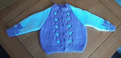 Hand Knitted Age 1-2 Years Girls Cardigan • £8