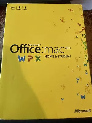 MS Microsoft Office MAC 2011 Home And Student Family Pack For 3PCs • $60