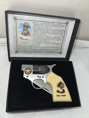 John Wayne Lockback Pocket Knife Folder Western Revolver Pistol Gunn Gift • $18.99