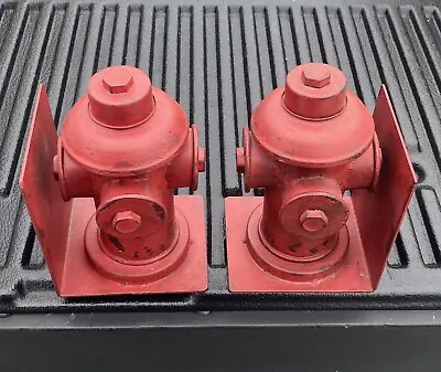 Fun Industrial Design/ Art Red Metal Fire Hydrant Bookend Set / Pair • $30