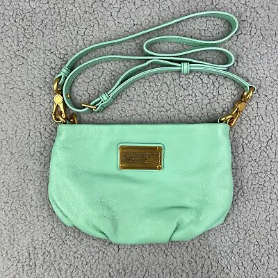 Marc By Marc Jacobs Q Percy Bag Small Mint Green Crossbody Classic Leather Purse • $99.99