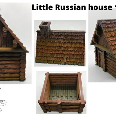 Wargaming Terrain Russian Log House Set Of 2 Bolt Action Battlegroup • £18.99