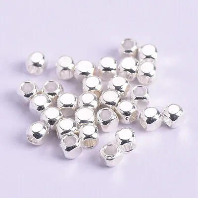 Cube 2mm 3mm 4mm 5mm 6mm Brass Metal Gold Silver Loose Spacer Beads Lot DIY • $2.89