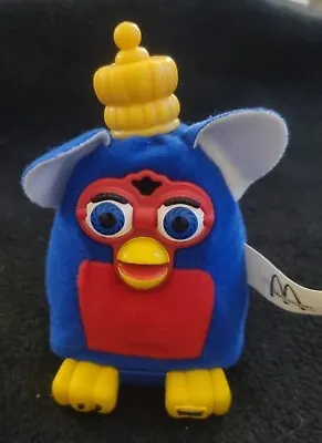McDonalds Happy Meal Toy Furby 2001 Blue & Red With A Crown Tagged Untested VGC  • £4.99