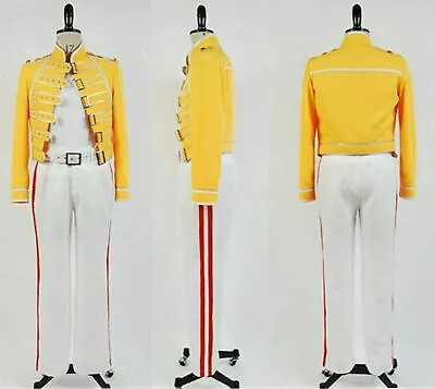 $59.26 • Buy Queen Lead Vocals Freddie Mercury Wembley Cosplay Costume Jacket Pants Shirt
