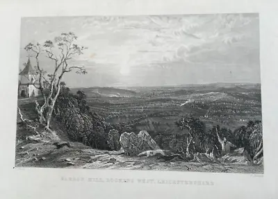 Antique Print Bardon Hill Looking West Leicestershire 1835 Published By T Allom • $6.22