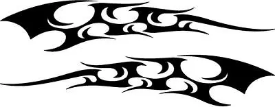 Set Of 2 Tribal Flame Vinyl Decals Truck Motorcycle Tank Car Decals A81 • $13.45